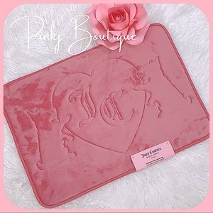 💗{Juicy Couture} Light Pink Heart Scotties Print Memory Foam Bath Mat | Rug!